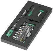 WERA Šroubovací bity Kraftform Kompakt a Tool-Check PLUS v pěnové vložce typ 9750, Set 1, 57ks