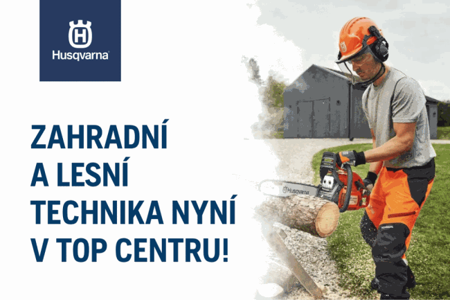 Zahradní a lesní technika nyní v TOP Centru!