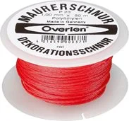 Zednická šňůra polyethylen 1mmx50m červená OVERMANN