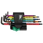 WERA sada inbusových klíčů s otvorem BO TORX HF 967 SL/9 Multicolor, 9 ks