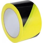 Výstražná značící páska PVC samostaně lepicí 60mmx66m žlutá/černá