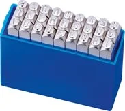 Sada raznice s písmeny poniklování, výška písma 10mm TURNUS