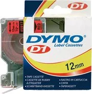 Popisovací páska D1 45017 černá/červená 12mmx7m DYMO