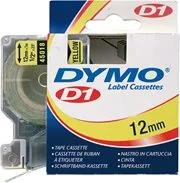 Popisovací páska D1 45018 černá/žlutá 12mmx7m DYMO