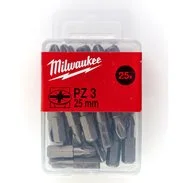 MILWAUKEE Standardní bity PZ 3 x 25 mm, 25 ks