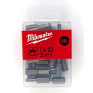 MILWAUKEE Standardní bity TX 20 x 25 mm, 25 ks