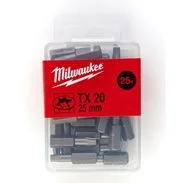 MILWAUKEE Standardní bity TX 20 x 25 mm, 25 ks