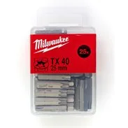 MILWAUKEE Standardní bity TX 40 x 25 mm, 25 ks
