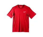 MILWAUKEE Pracovní tričko s krátkým rukávem do teplého počasí WW SS RD, červené (XXL)