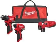MILWAUKEE Sada aku nářadí M12 BLPP2D-202B, 2x2.0Ah