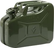 Kanystr na palivo ocelový plech, jmenovitý obsah 10l olivový Valpro